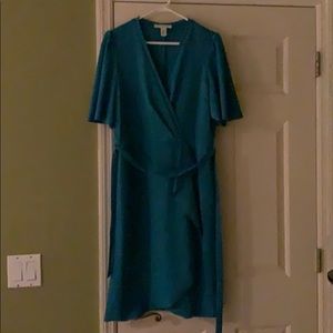 Teal Donna Morgan dress